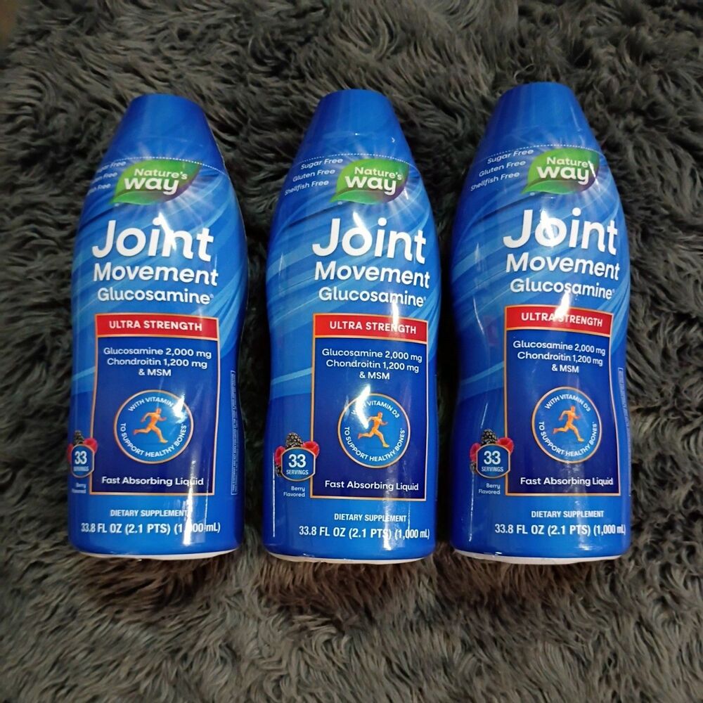 3 Pack - Nature's Way Joint Movement Glucosamine Liquid, 33.8 fl. oz.